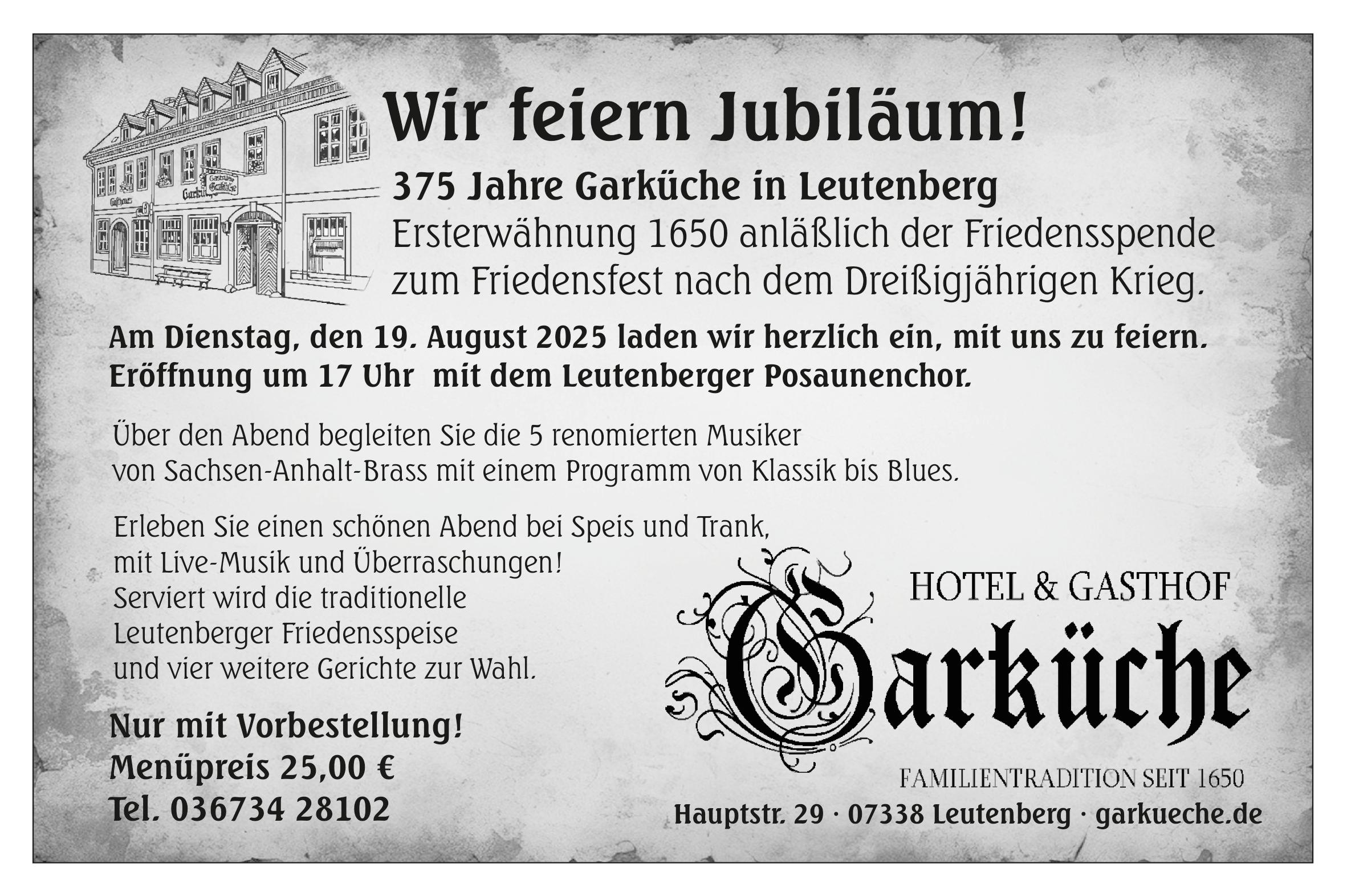 Garküche Jubiläum